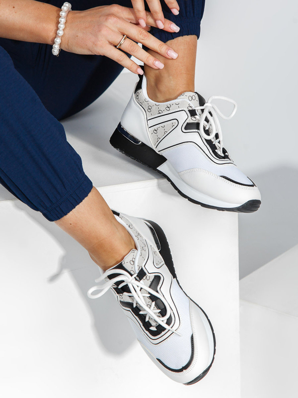 Damen Halbschuhe Sportschuhe Sneakers Weiß Bolf AD739