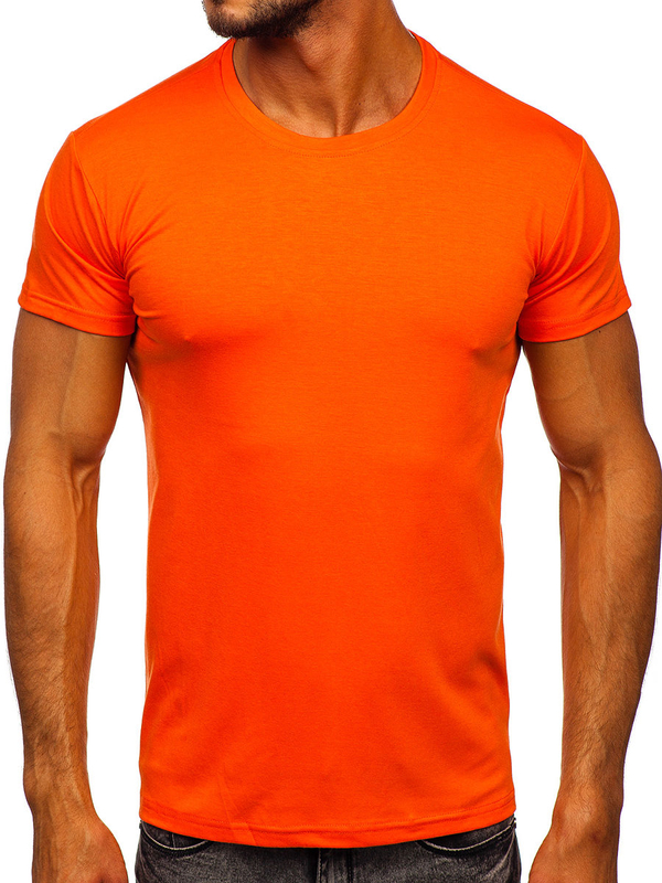 Herren T-Shirt ohne Motiv Orange Bolf 2005-32