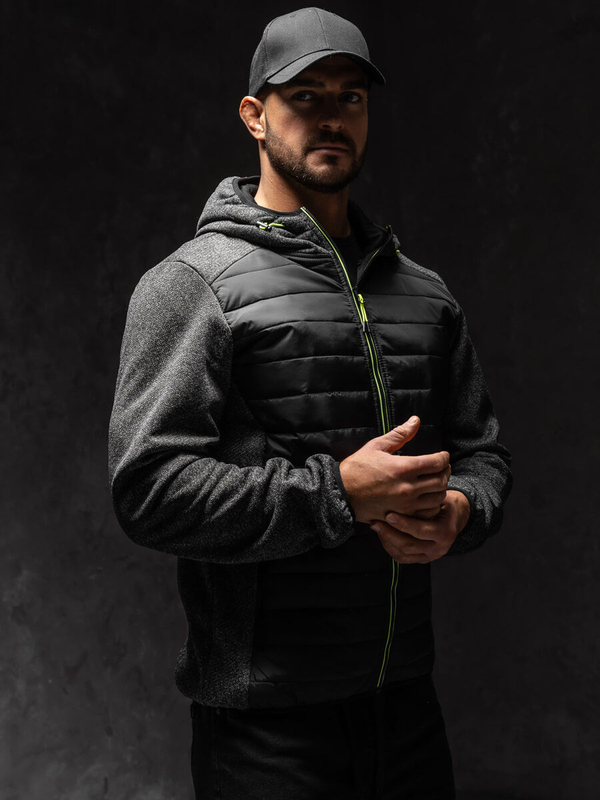 Herren Übergangsjacke Schwarz Bolf KS2155A1