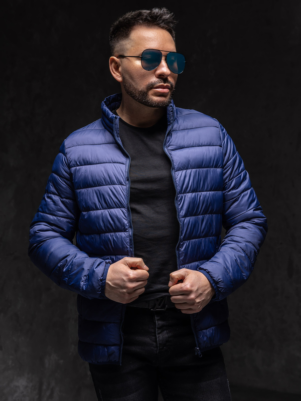 Herren Gepolsterte Übergangsjacke Dunkelblau Bolf LY33A1