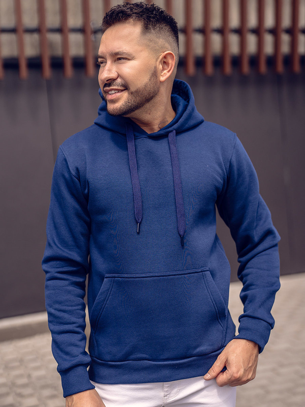 Herren Kapuzenpullover mit Kängurutasche Indigo Bolf B1004