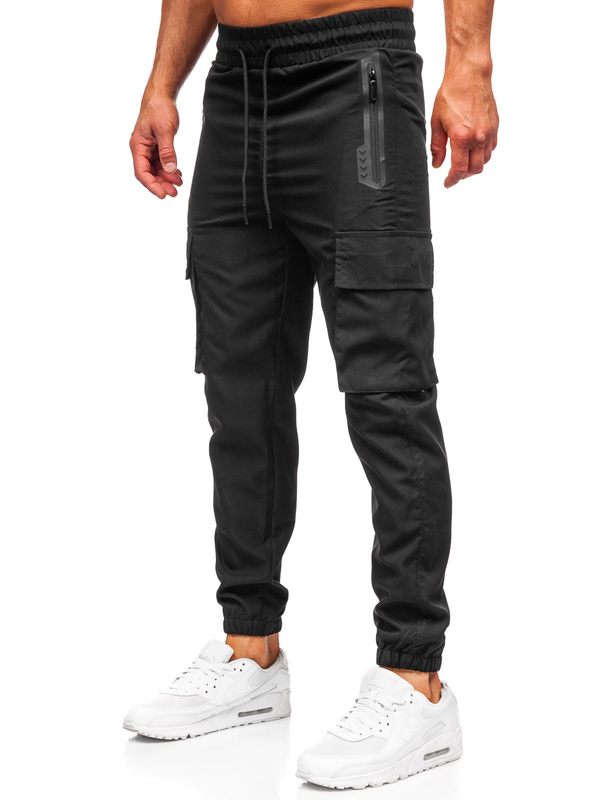 Herren Sporthose Cargohose Joggers Schwarz Bolf HSS297
