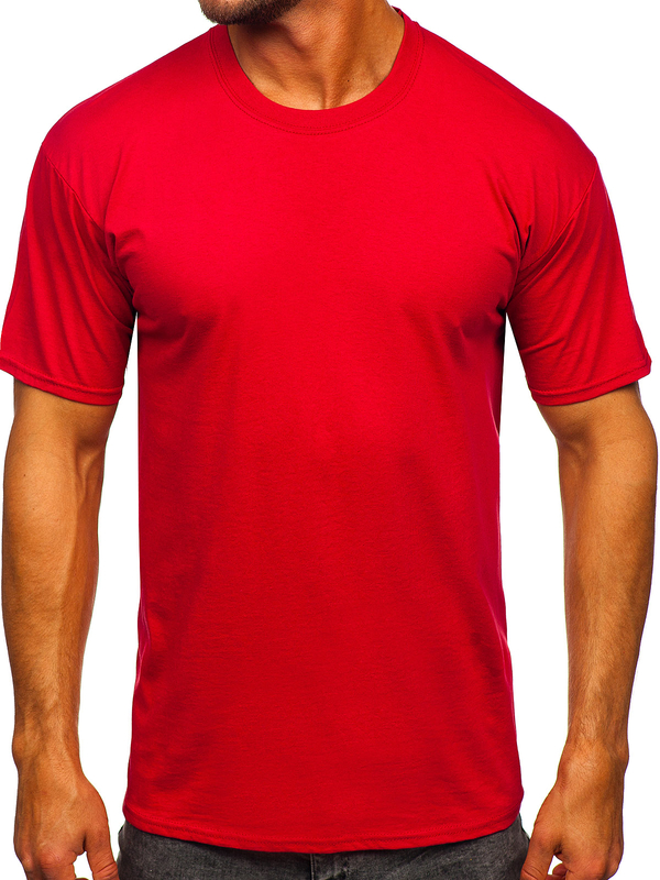 Herren Baumwoll Uni T-Shirt Rot Bolf B459