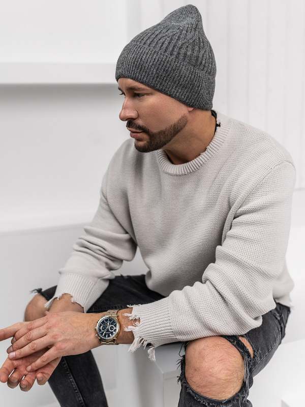 Herren Wintermütze Anthrazit Bolf 387070