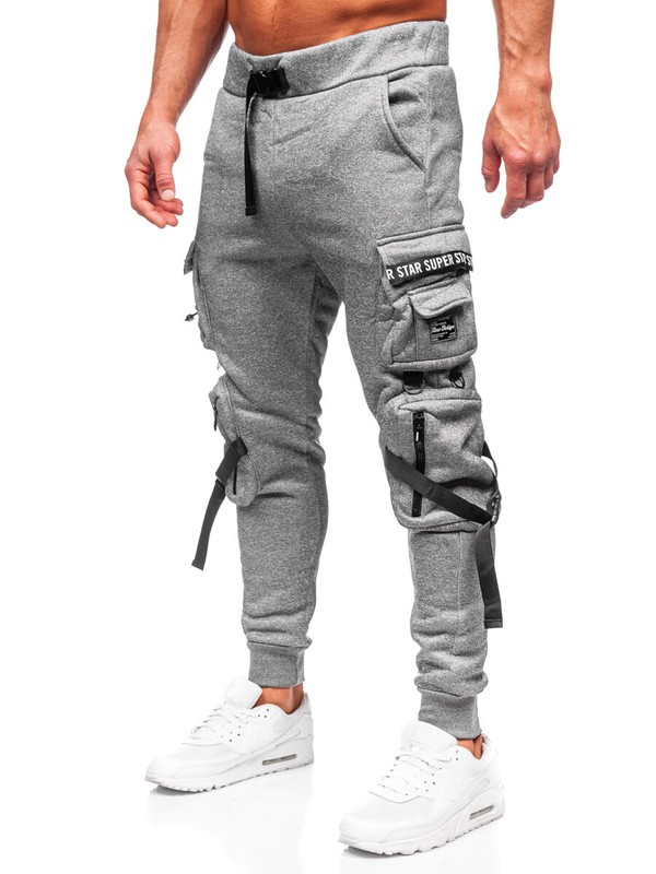 Herren Sporthose Joggers Cargohose Grau Bolf HSS017