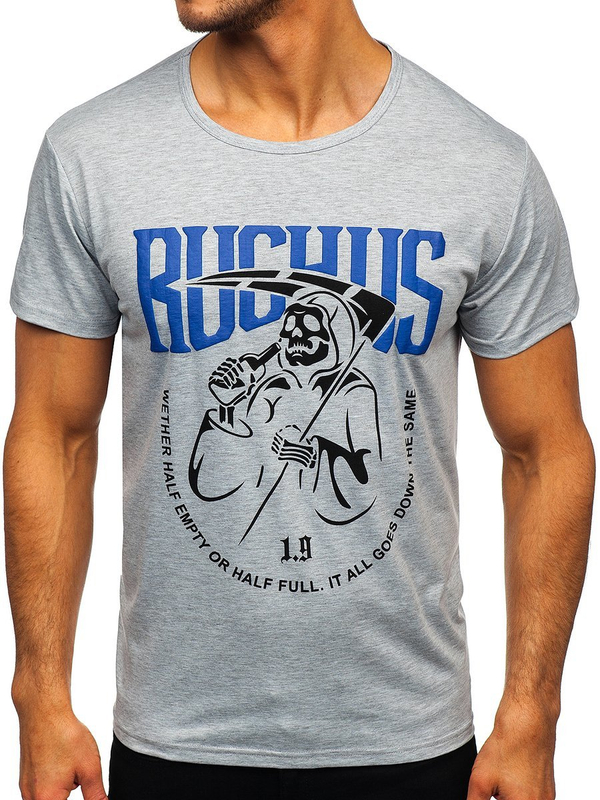 Herren T-Shirt mit Motiv Grau Bolf KS2633