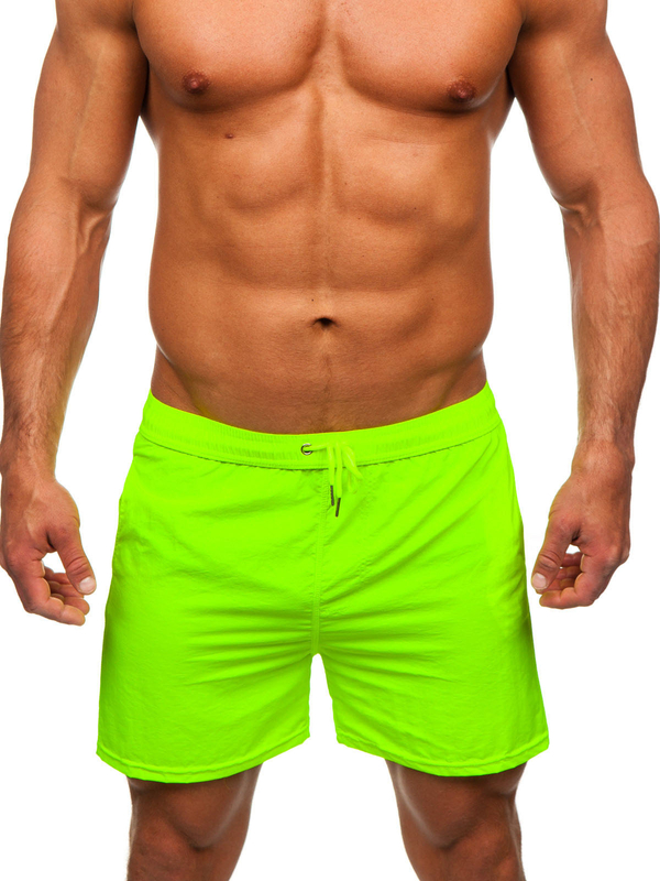Herren Kurze Hose Badeshorts Gelb-Neon Bolf XL018