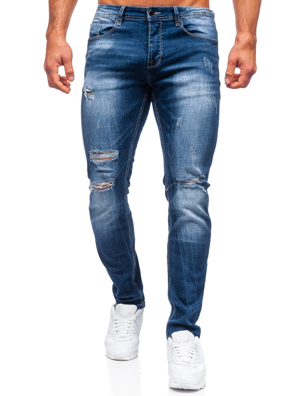 Herren Jeanshose regular fit Dunkelblau Bolf MP002B