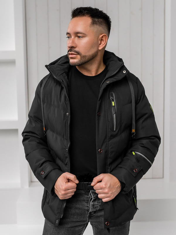 Herren Winterjacke Schwarz Bolf 5M3137A1