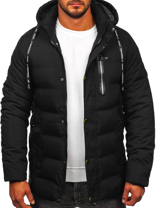 Herren Winterjacke Schwarz Bolf 5M3136