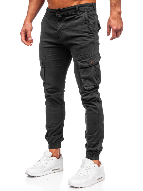 Herren Hose Joggers Cargohose Grau Bolf JM5502