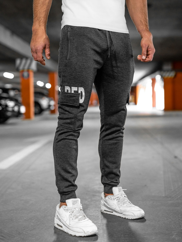 Herren Hose Cargohose Jogger Pants Schwarzgrau Bolf HW2176
