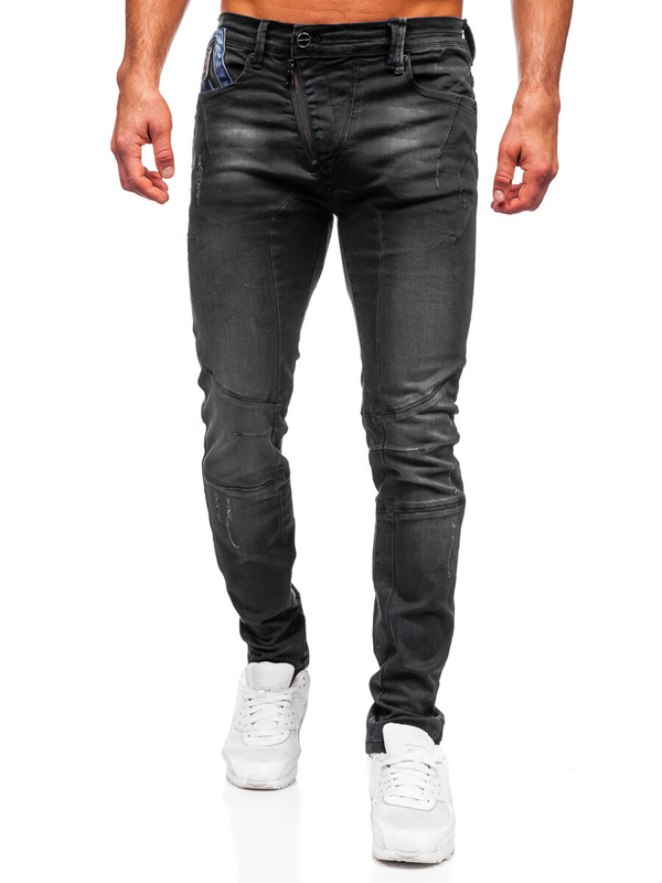 Herren Jeanshose slim fit Schwarz Bolf MP0025N