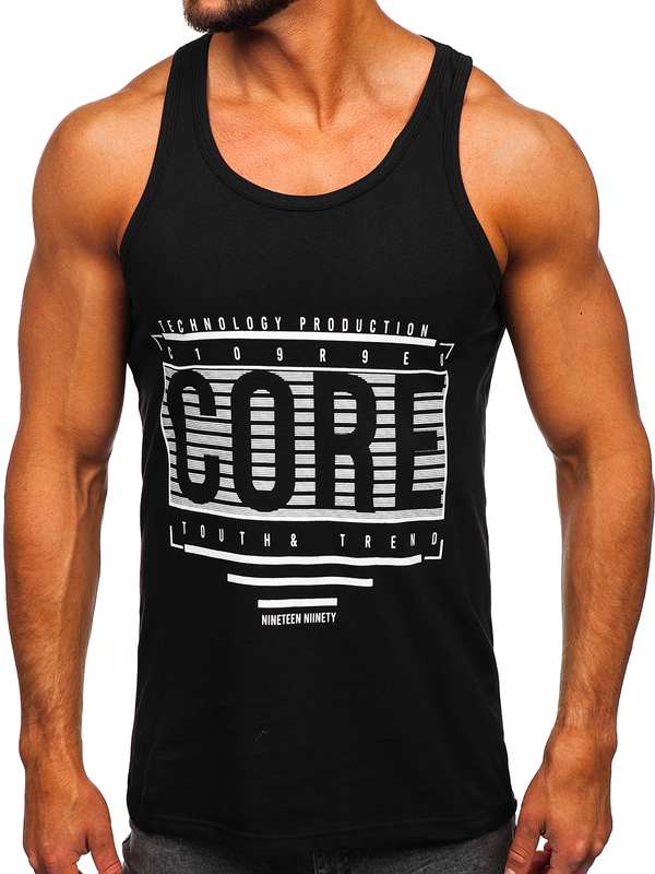 Tank Top Boxing T-Shirt mit Motiv Schwarz Bolf 14840