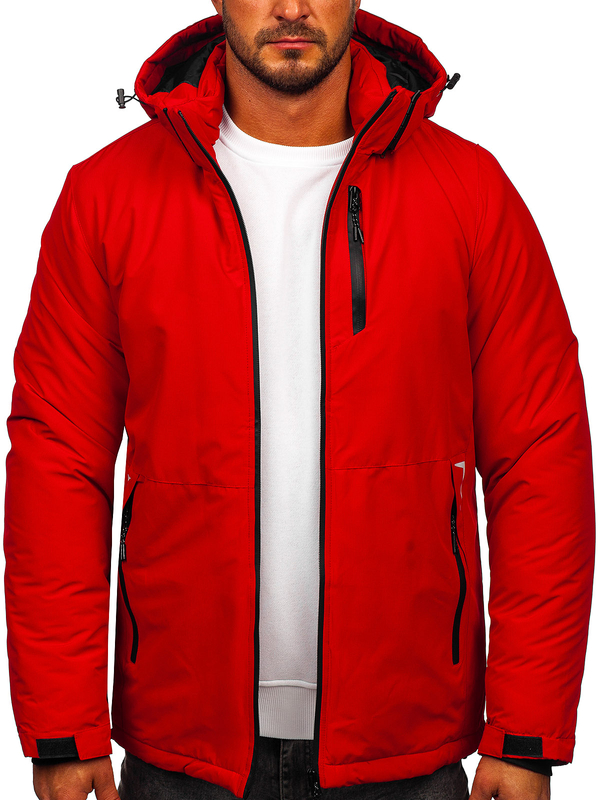 Herren Winterjacke Rot Bolf HKK2023
