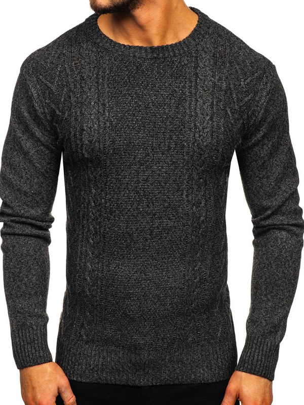 Herren Pullover Schwarzgrau Bolf H1937
