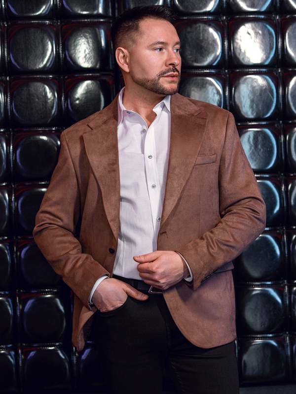 Herren Samtsakko Braun Bolf 24410