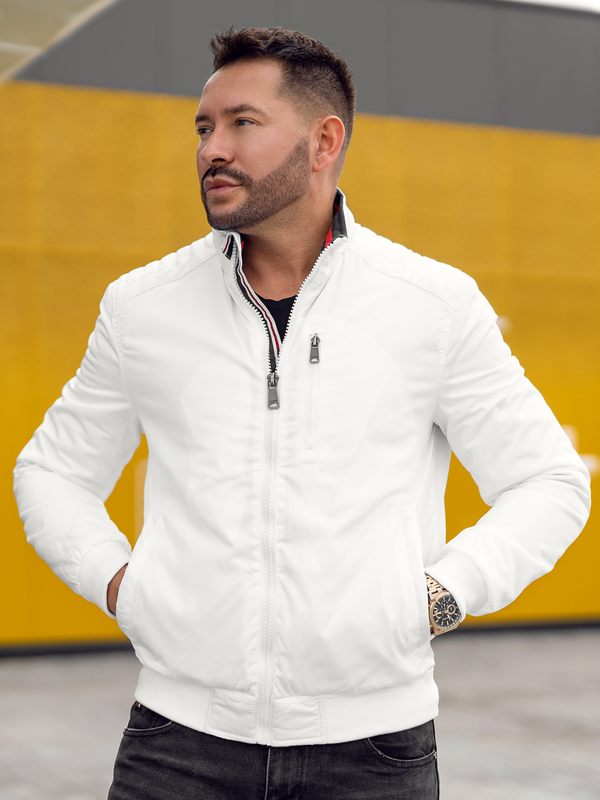 Bolf Herren Übergangsjacke Weiß 1907A