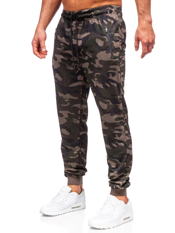 Herren Sporthose Joggers Camo Khaki Bolf JX6185