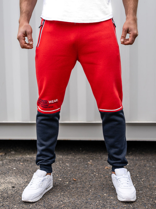 Bolf Herren Sporthose mit Motiv Rot Bolf AM85A