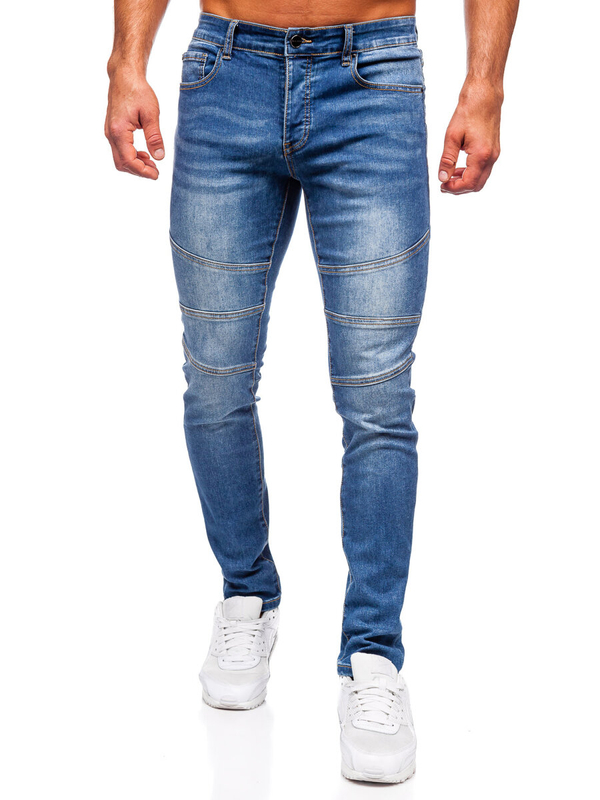 Herren Jeanshose slim fit Dunkelblau Bolf MP0082BS