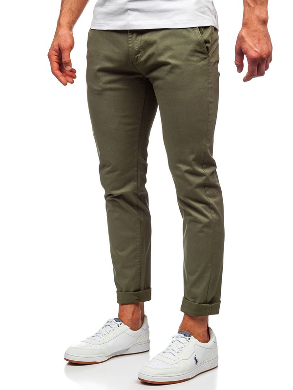Herren Hose Chinos Grün Bolf 1146