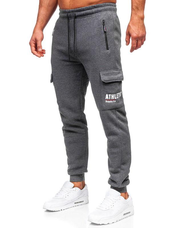 Herren Sporthose Jogger Pants Cargohose Anthrazit Bolf JX6028