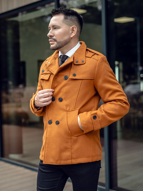 Herren Mantel Camel Bolf 8857A2