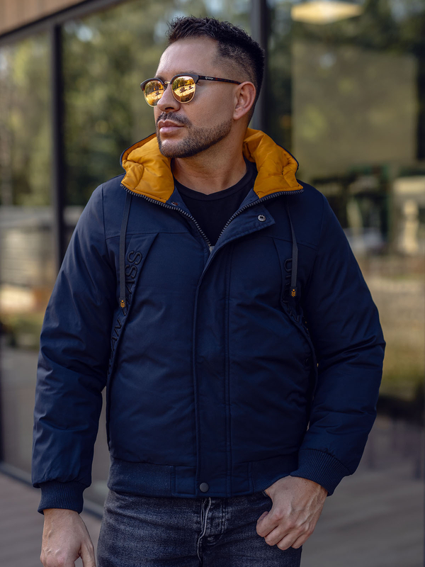 Herren WInterjacke Dunkalblau Bolf 27M8100