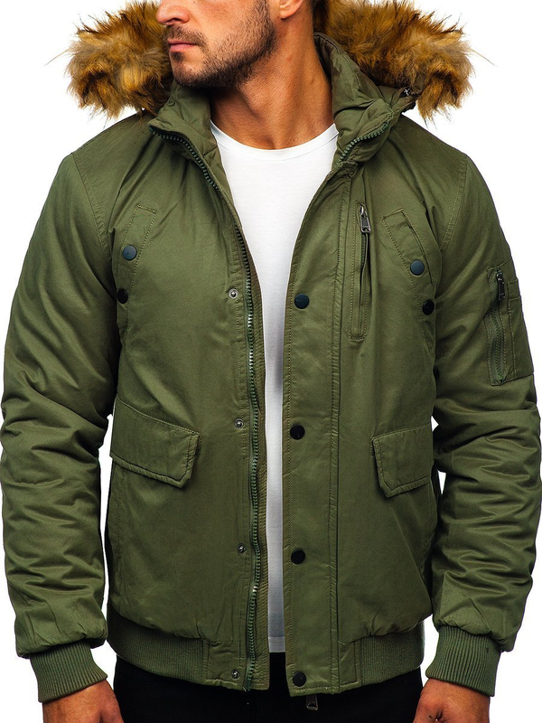 Herren Winterjacke Grün Bolf 1778