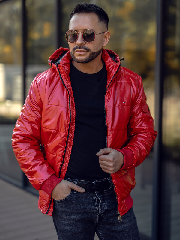 Herren Geolsterte Übergangsjacke Sport Jacke Rot Bolf 2143