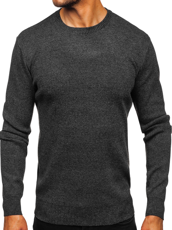 Herren Pulover Schwaezgrau Bolf S8712