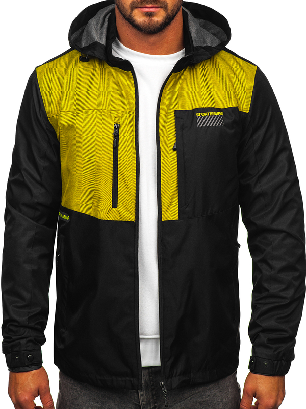 Herren Windjacke Windbreaker Sportjacke Schwarz Bolf 22M311