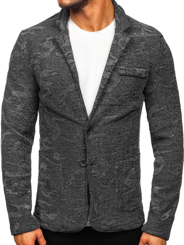 Herren Casual Sakko Schwarzgrau Bolf KS-7309