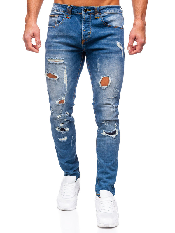 Herren Jeanshose slim fit Dunkelblau Bolf MP0086BS