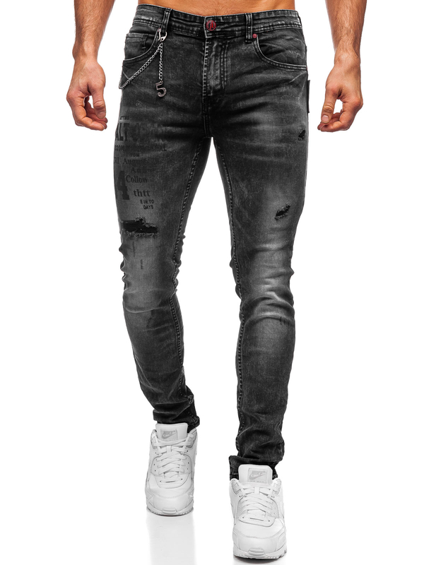 Herren Jeanshose Schwarz slim fit Bolf 60027W0