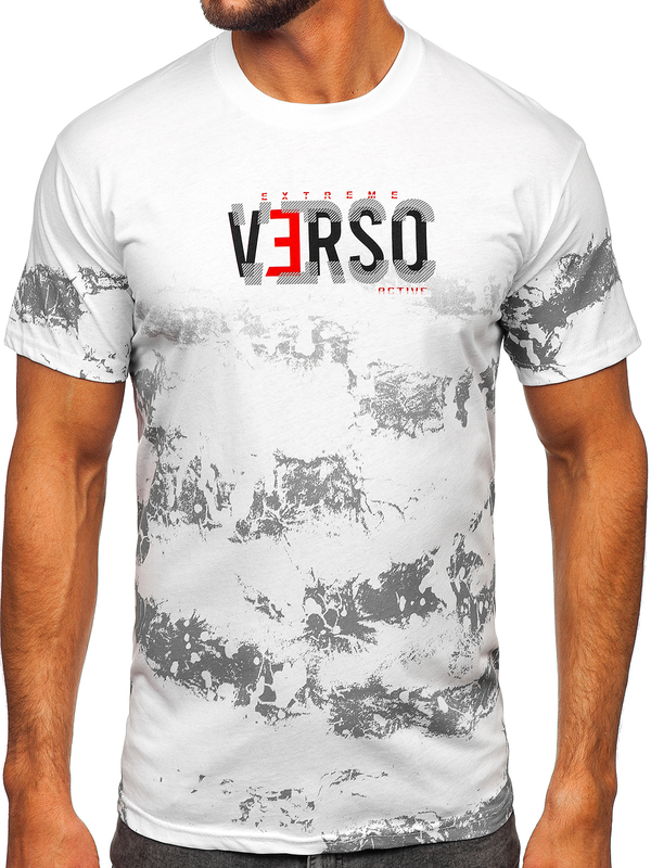 Herren Baumwoll T-Shirt Weiß Bolf 14723