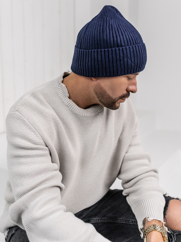 Herren Wintermütze Dunkelblau Bolf 387046