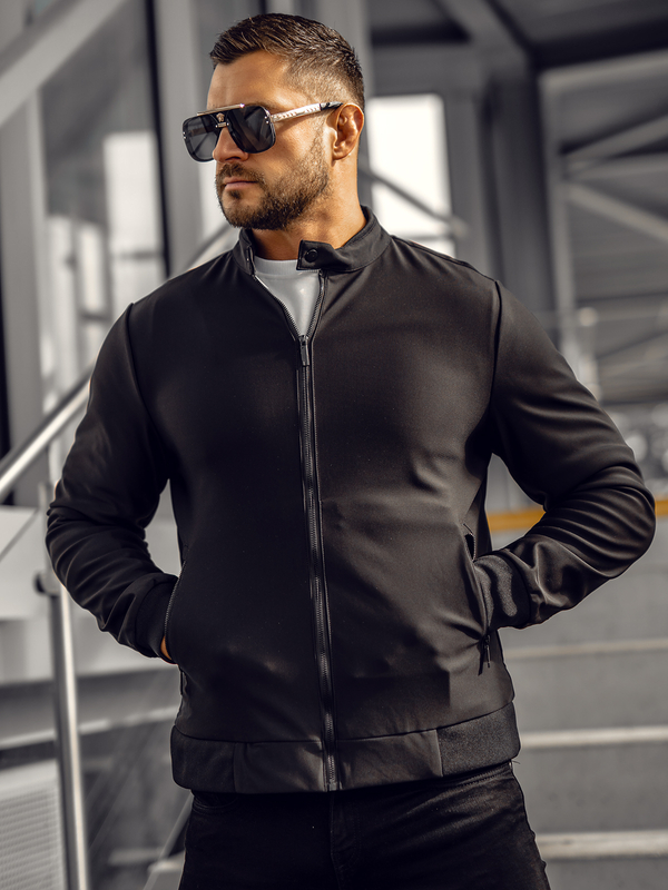 Herren Übergangsjacke Schwarz Bolf EC955