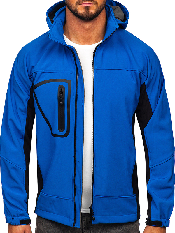 Herren Softshelljacke Blau Bolf T019