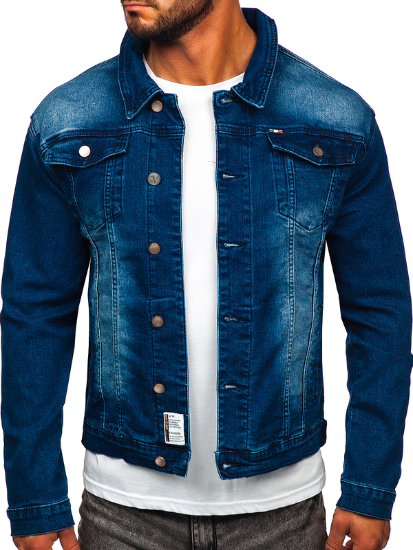 Herren Jeansjacke Dunkelblau Bolf MJ512BS