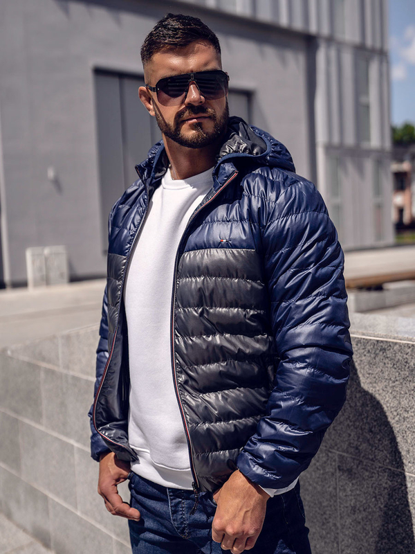 Herren Übergangsjacke Sportjacke Dunkalgrau Bolf 1908A