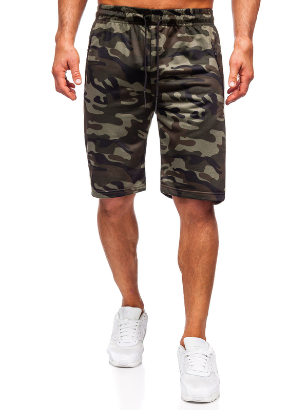 Herren Kurze Sporthose Camo Khaki Bolf JX862