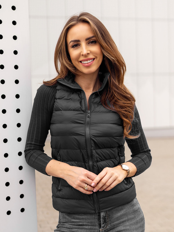 Damen Steppweste Schwarz Bolf 23077A