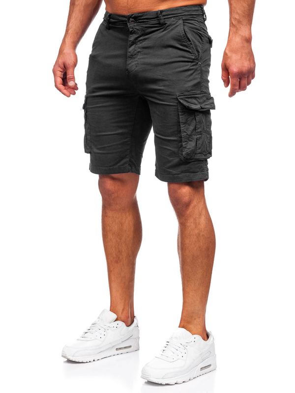 Herren Kurze Hose Cargo Shorts Schwarz Bolf XX160086