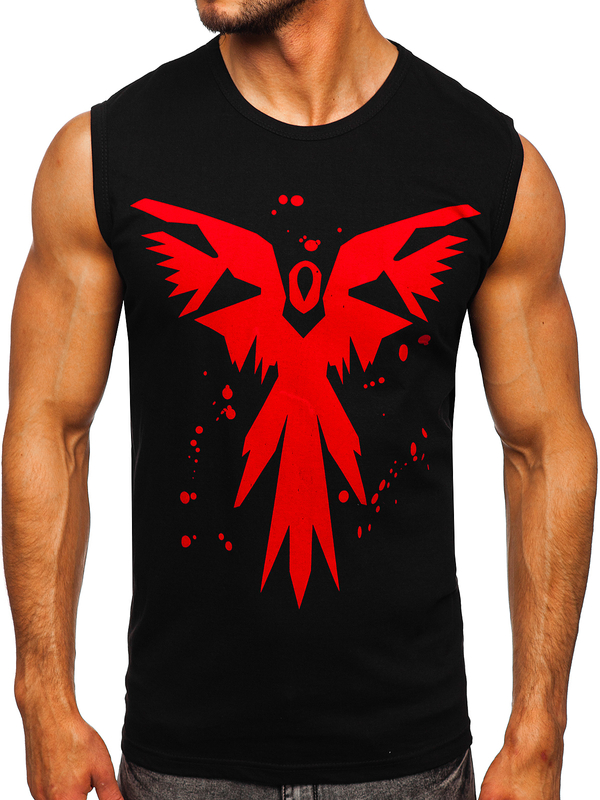 Tank Top mit Motiv Schwarz Bolf 14804