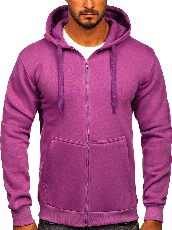 Herren Kapuzenpullover mit Reißverschluss Violett Bolf 2008