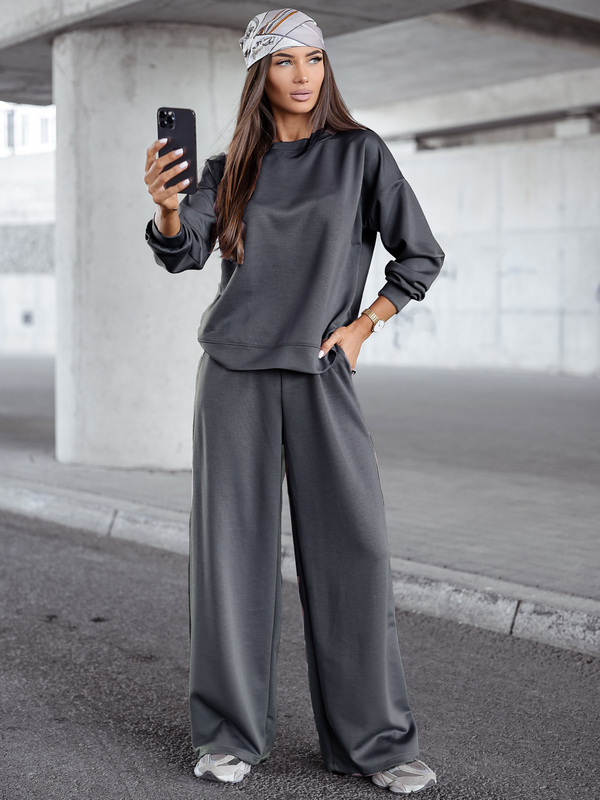 Damen Zweiteiler-Set Schwarzgrau Bolf 821111