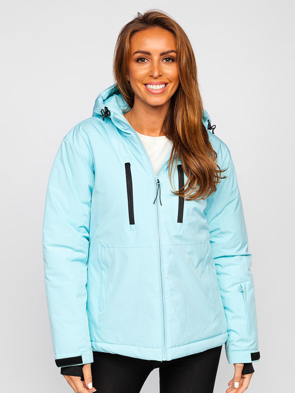 Damen Winterjacke Sportjacke Azurblau Bolf HH012A