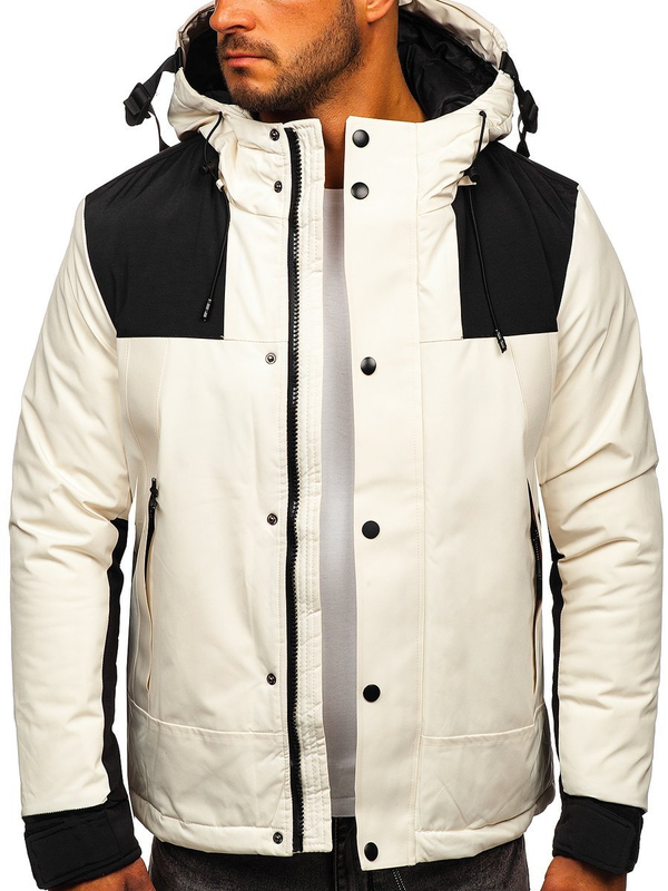Herren Winterjacke Weiß Bolf J1905